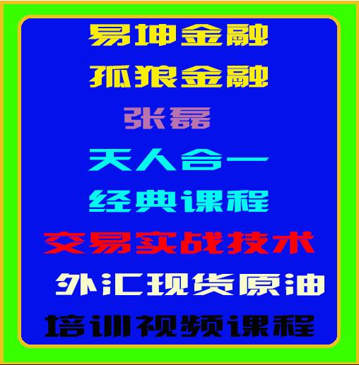 易坤金融孤狼张磊天人合一经典课程论交易实战技术外汇原油期货培训视频-期货日内波段交易精随