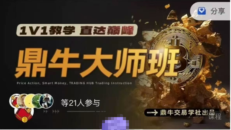 鼎牛交易学社 摆荡失败模式结构高低阻力交易陷阱多周期识别隐藏POI入场模型 外汇数字货币是内部培训视